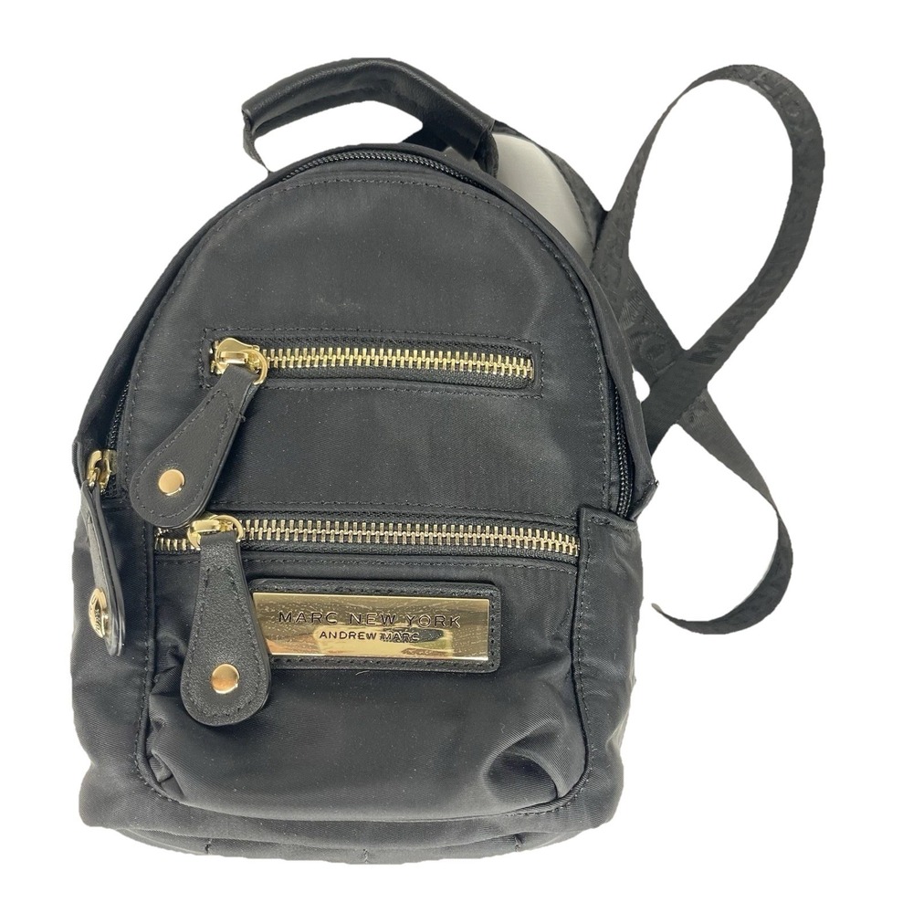 Marc New York Small Black Backpack Y2K‎ Travel Festival Concert